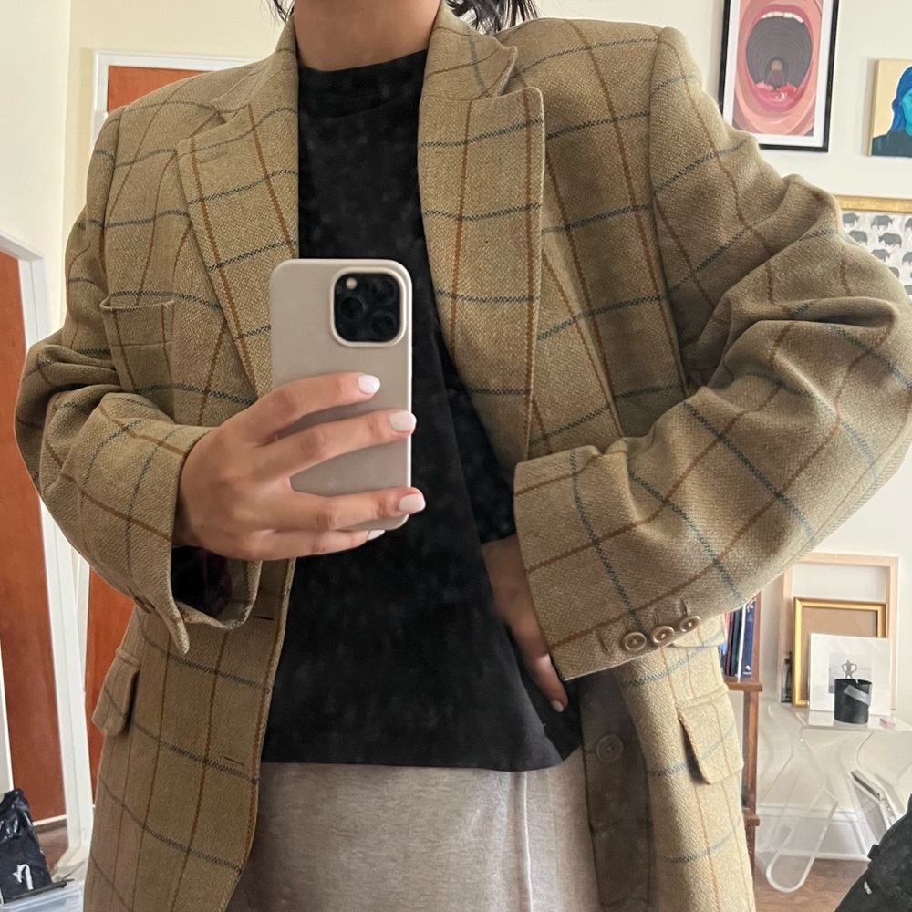 Mulberry Oversized Plaid Blazer